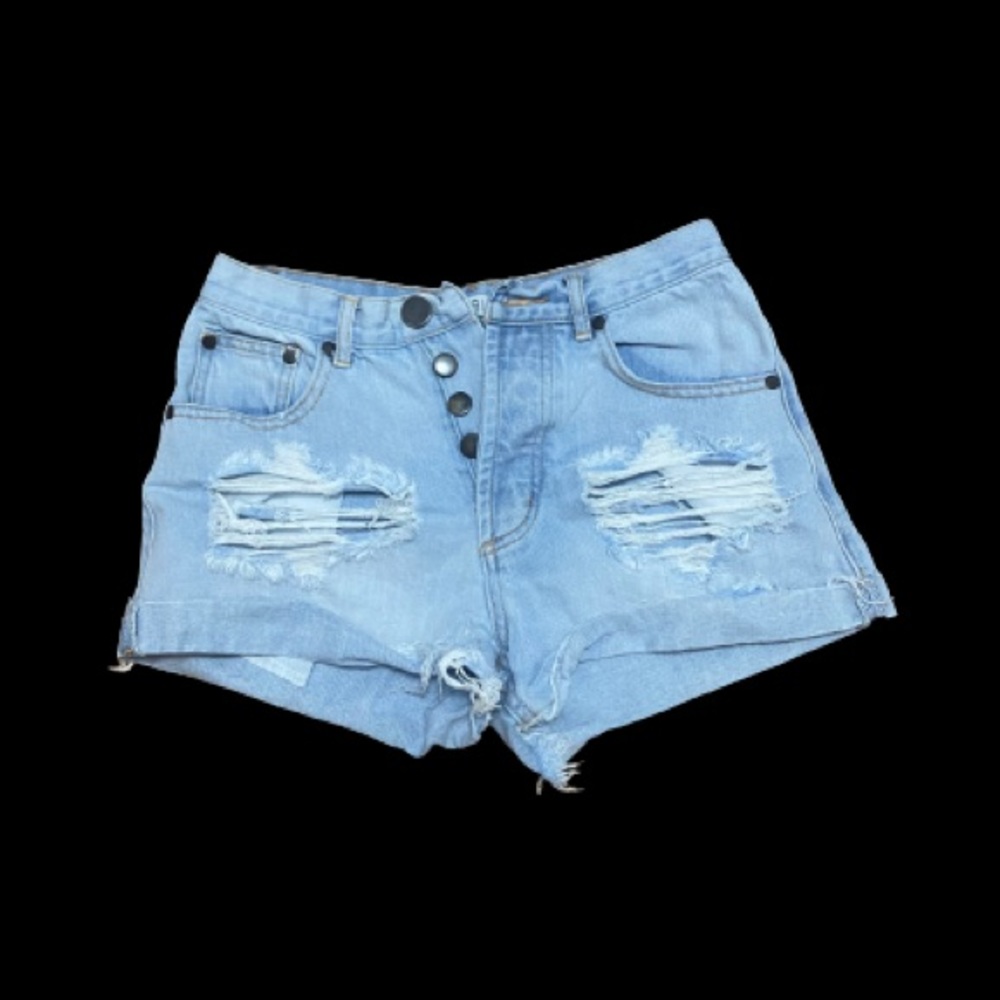 Tobi distressed denim shorts size 27